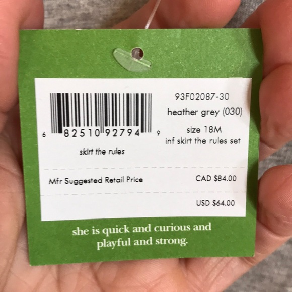 Kate Spade ♠️ Baby Girl “skirt the rules” NWT - Picture 7 of 8